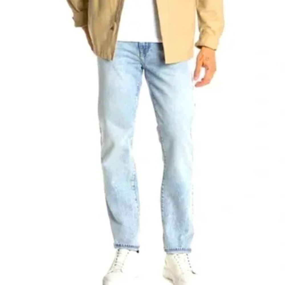 BLDWN SLIM STRAIGHT JEANS MEN'S RIGID DENIM LIGHT WASH MID RISE sz 30